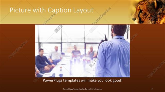 Picture with Caption presentation slide layout