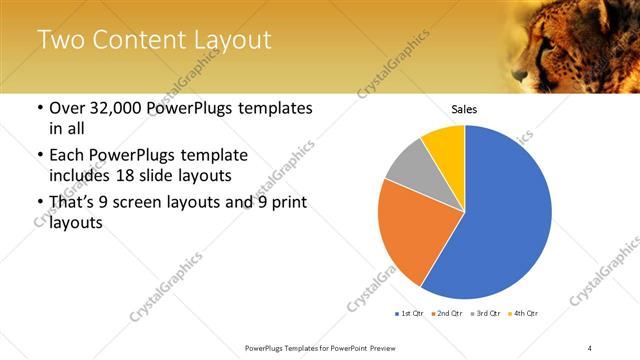 Two Content presentation slide layout