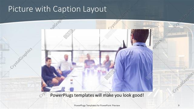 Picture with Caption presentation slide layout