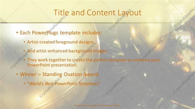 Title and Content presentation slide layout