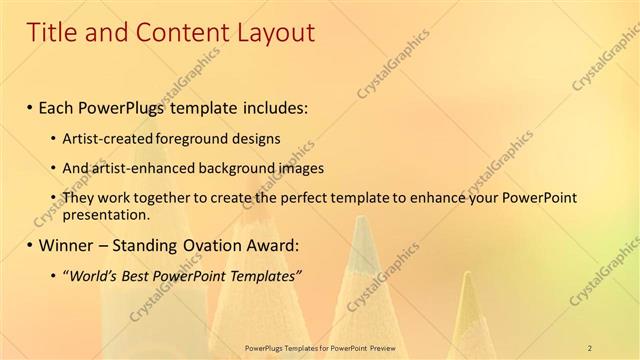 Title and Content presentation slide layout