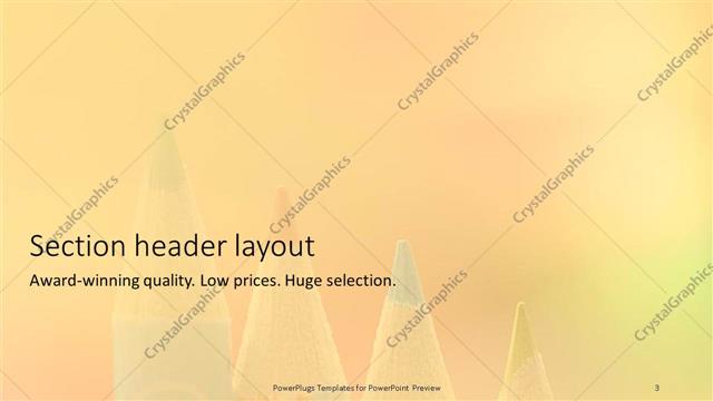 Section Header presentation slide layout