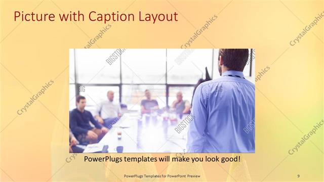 Picture with Caption presentation slide layout