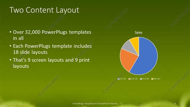 Two Content presentation slide layout