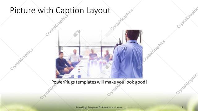 Picture with Caption presentation slide layout