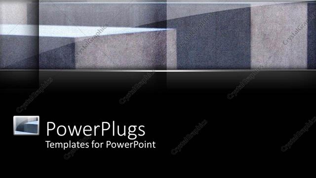  Presentation with black business - Close up depiction of gray concrete cubes surrounded by black background