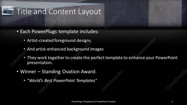 Title and Content presentation slide layout