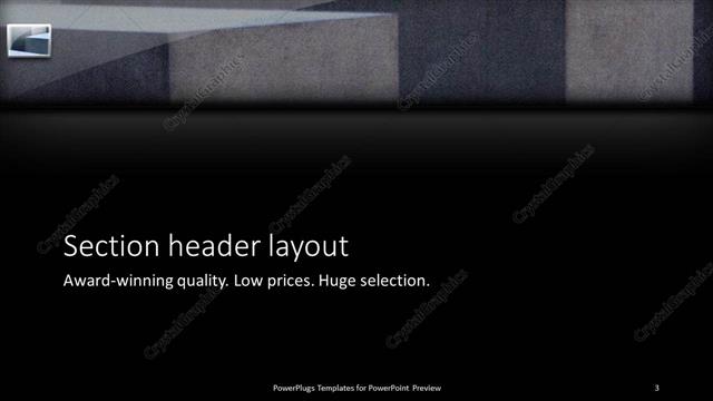 Section Header presentation slide layout