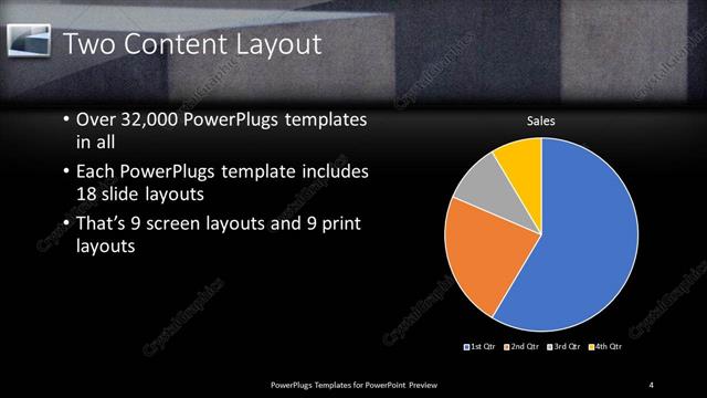 Two Content presentation slide layout