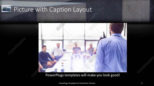 Picture with Caption presentation slide layout