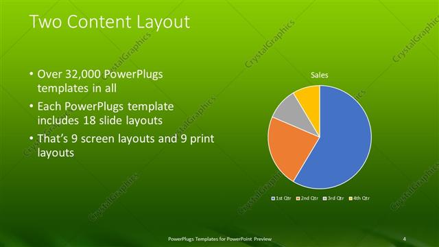 Two Content presentation slide layout