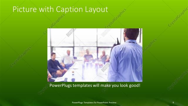 Picture with Caption presentation slide layout