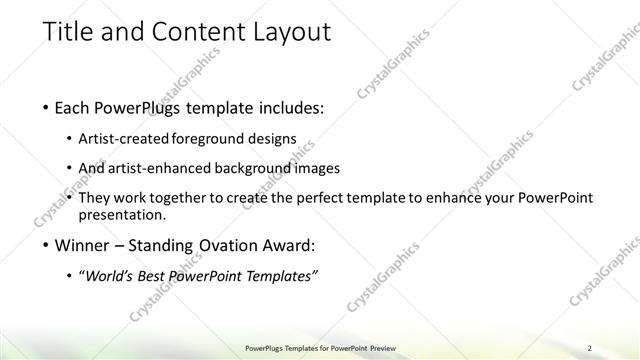 Title and Content presentation slide layout