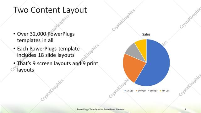 Two Content presentation slide layout