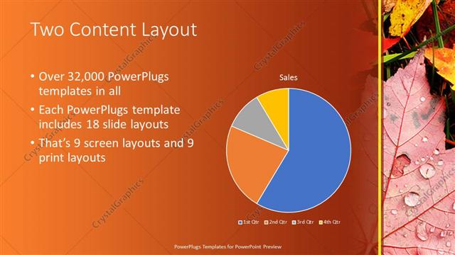 Two Content presentation slide layout