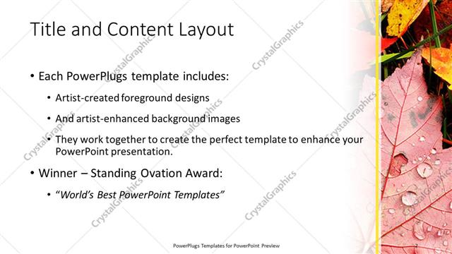 Title and Content presentation slide layout