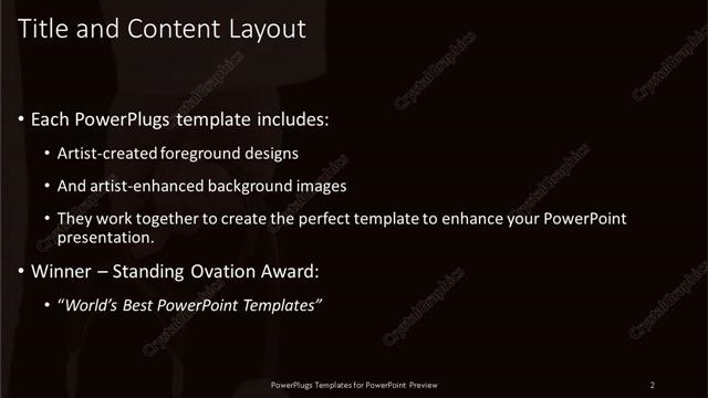 Title and Content presentation slide layout