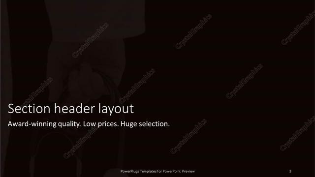 Section Header presentation slide layout