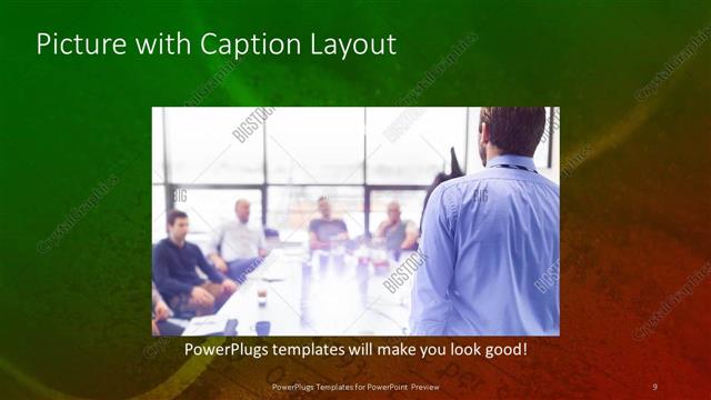 Picture with Caption presentation slide layout