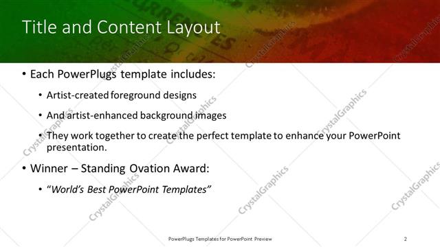 Title and Content presentation slide layout