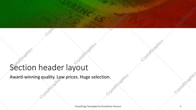 Section Header presentation slide layout