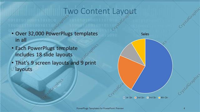 Two Content presentation slide layout