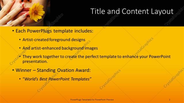 Title and Content presentation slide layout