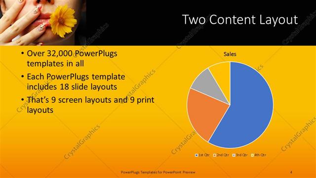 Two Content presentation slide layout