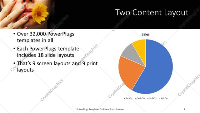 Two Content presentation slide layout