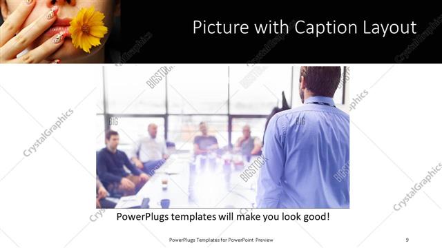 Picture with Caption presentation slide layout