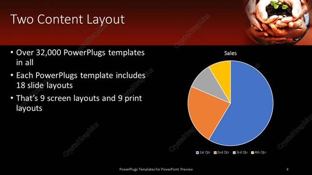 Two Content presentation slide layout