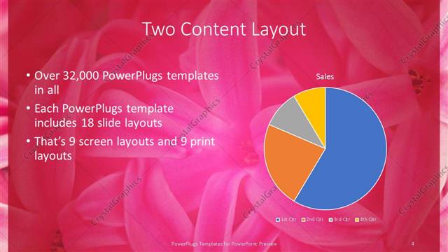 Two Content presentation slide layout