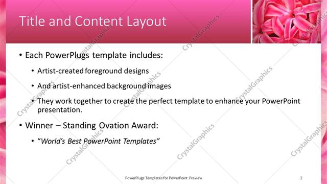 Title and Content presentation slide layout