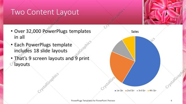 Two Content presentation slide layout