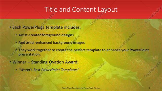 Title and Content presentation slide layout