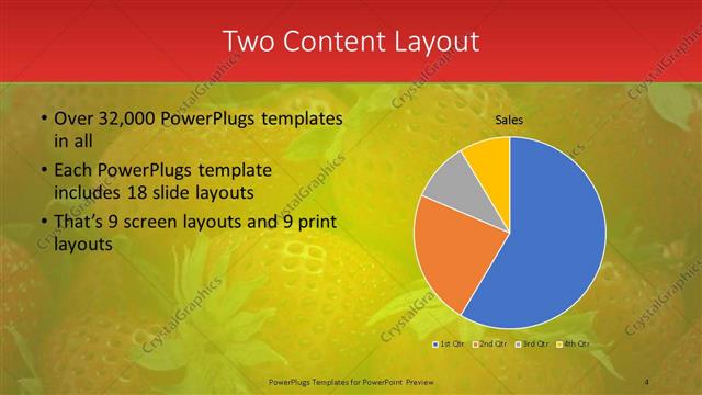 Two Content presentation slide layout