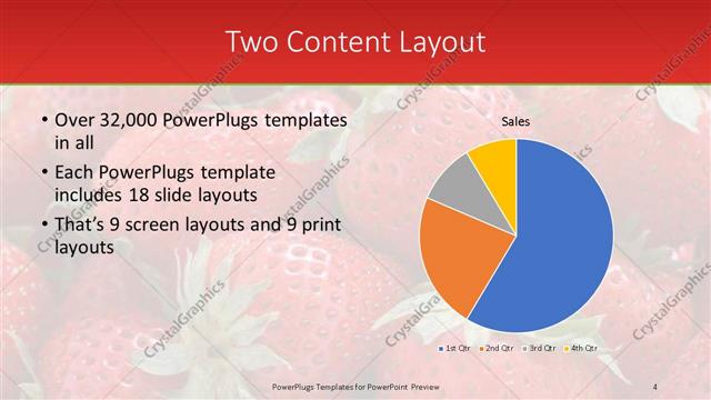 Two Content presentation slide layout