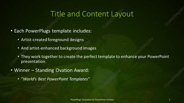 Title and Content presentation slide layout