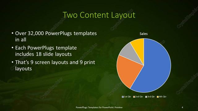 Two Content presentation slide layout