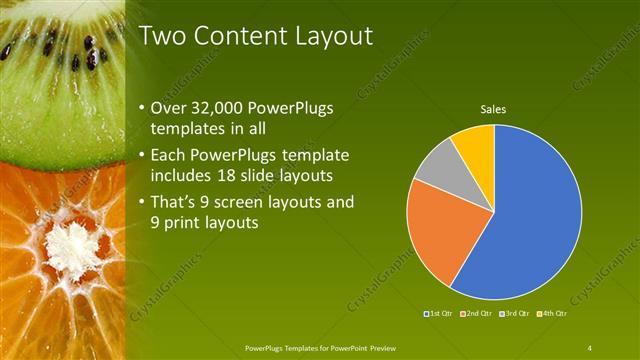 Two Content presentation slide layout