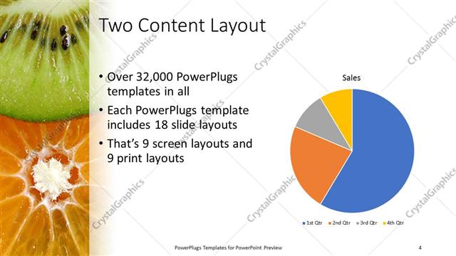 Two Content presentation slide layout