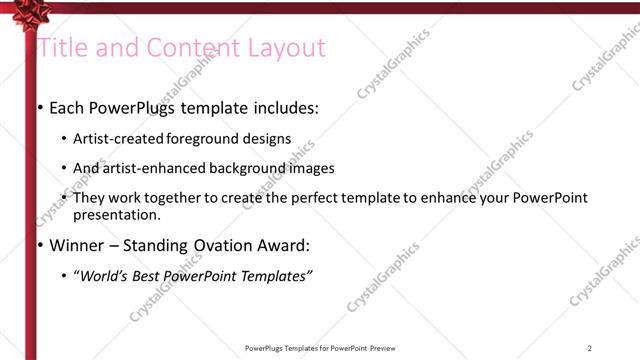 Title and Content presentation slide layout