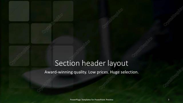Section Header presentation slide layout