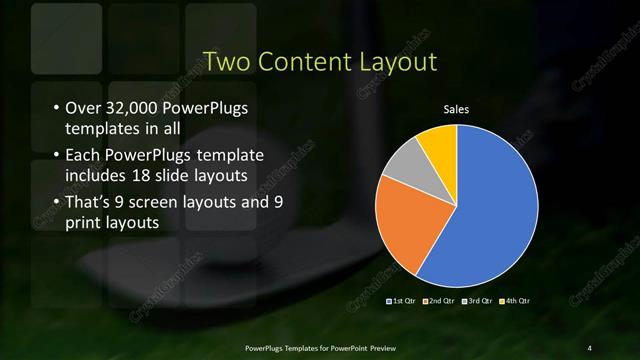 Two Content presentation slide layout