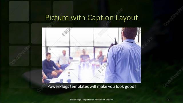 Picture with Caption presentation slide layout