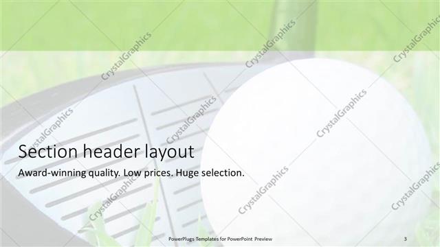 Section Header presentation slide layout