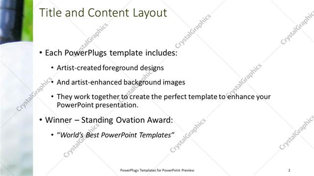 Title and Content presentation slide layout