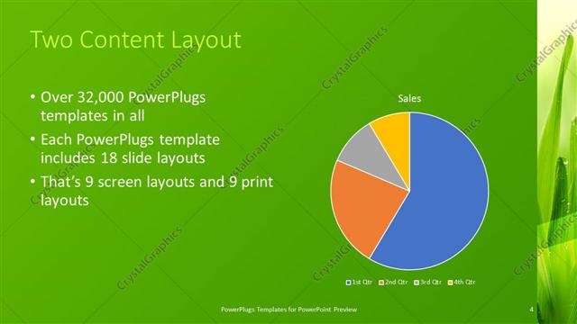 Two Content presentation slide layout