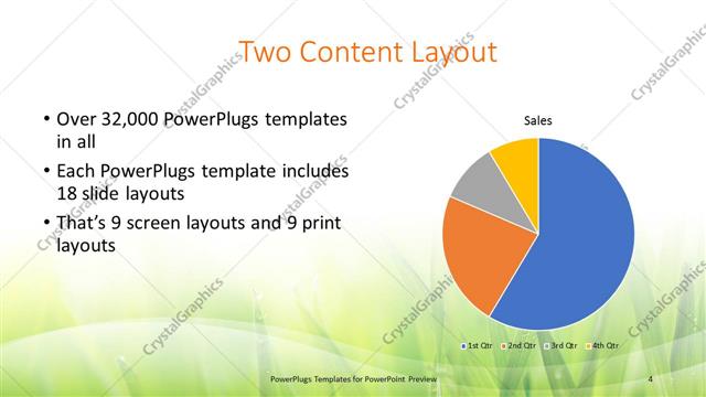 Two Content presentation slide layout