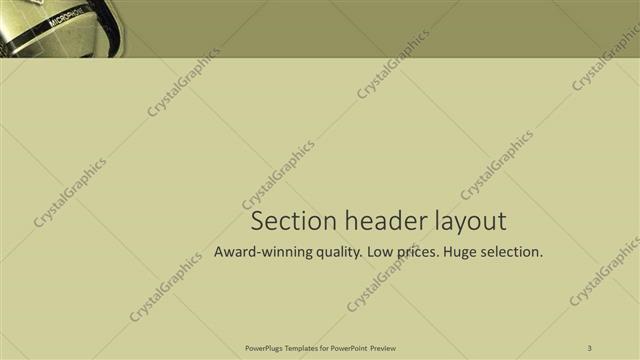 Section Header presentation slide layout